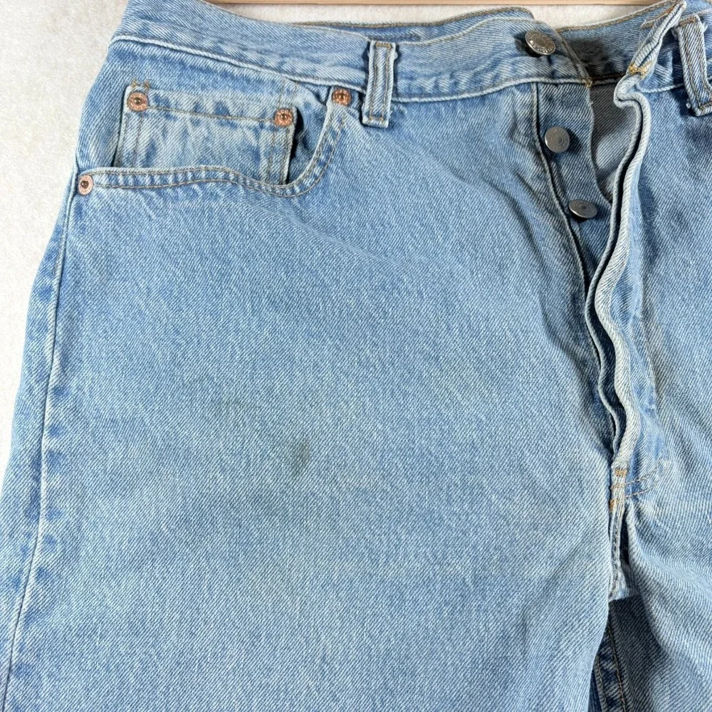 Levi's 501 USA Vintage 36x32 Light Wash Button Fly Straight Leg Jeans